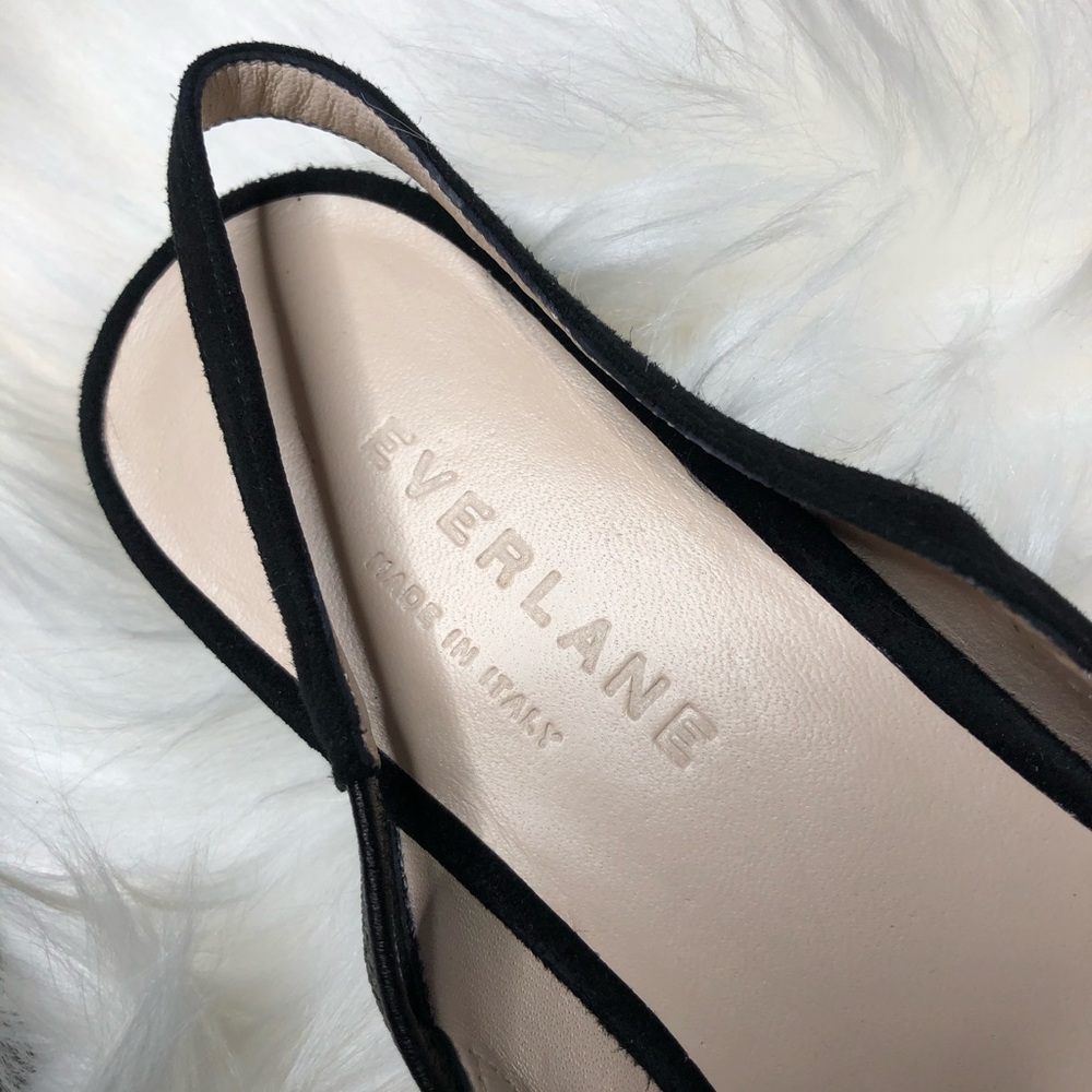 Everlane | NEW Editor Slingback Black Suede 5 - Picture 6 of 11